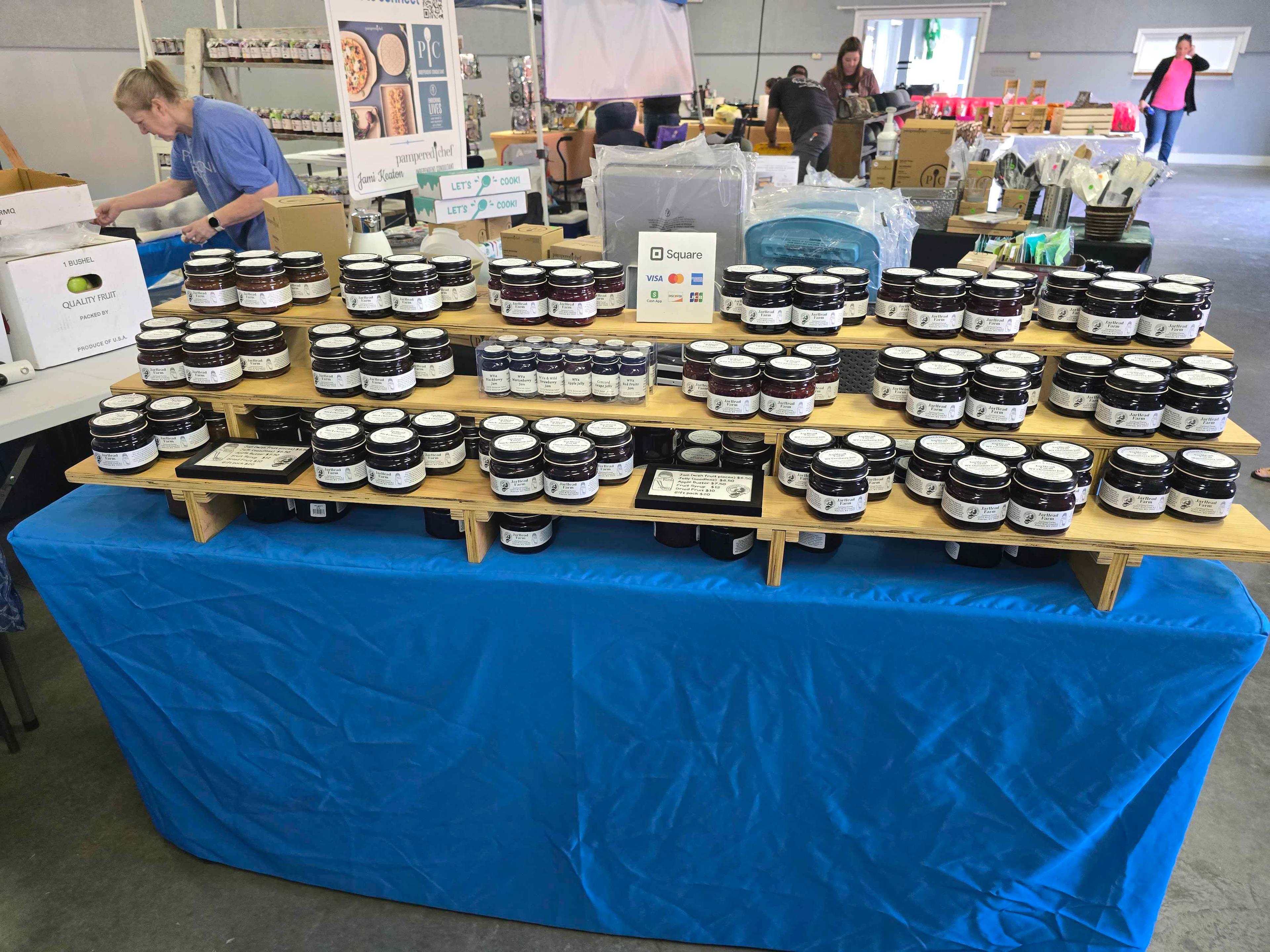 Assorted preserves display