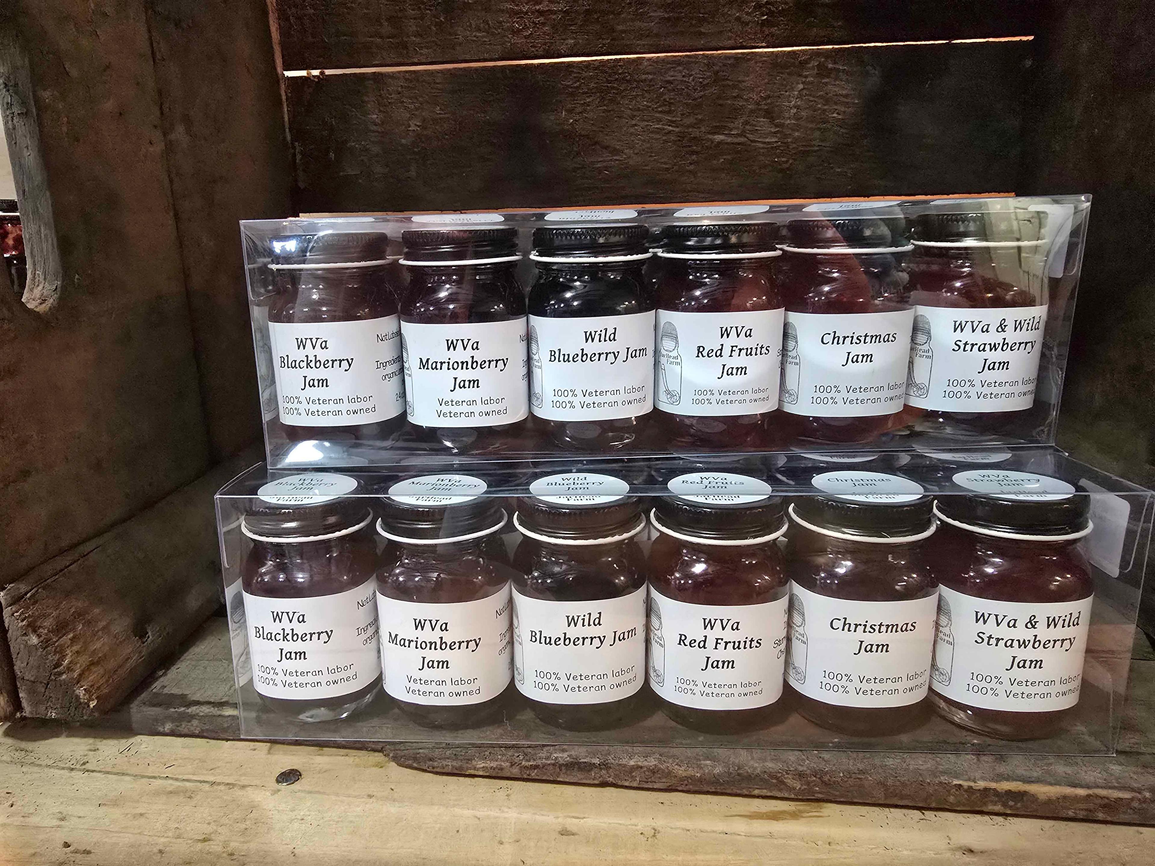 Red fruit jams and preserves